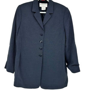 Jaeger Grayish Blue Four Button Blazer Size 14